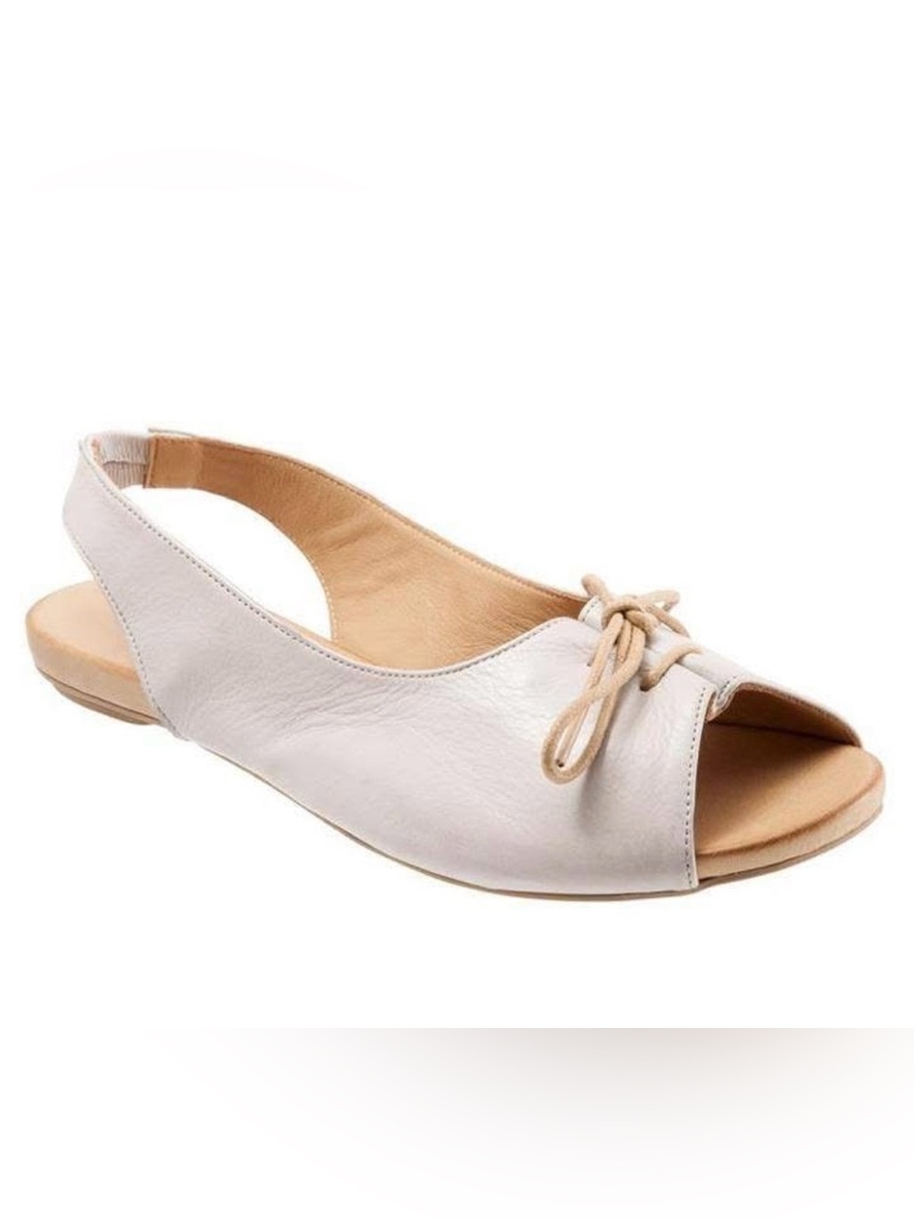 Bueno Keely Leather Open Peep Toe Lace Up Bowtie Slingback Sandal - Picture 2 of 11